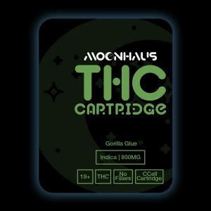 THC Vape Carts - Premium 800MG THC Cartridge - Gorilla Glue (Indica)