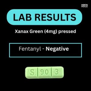 Alternative view of Xanax Green (4mg) pressed