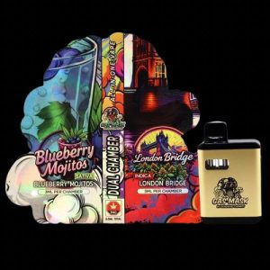 Gas Mask THC Dual Disposable Vapes (3+3) - Blueberry Mojitos (SATIVA) x London Bridge (INDICA)
