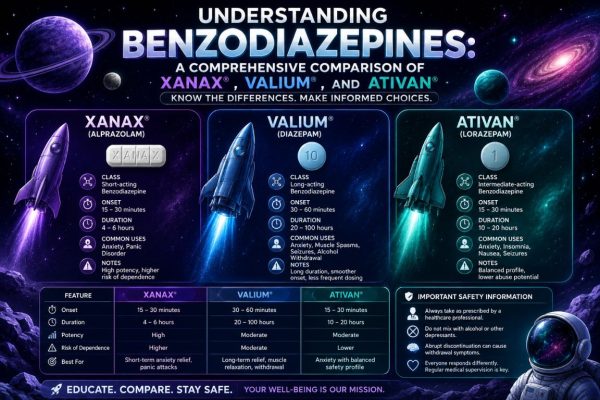 Understanding Benzodiazepines: A Comprehensive Comparison of Xanax, Valium, and Ativan - Moon Houz